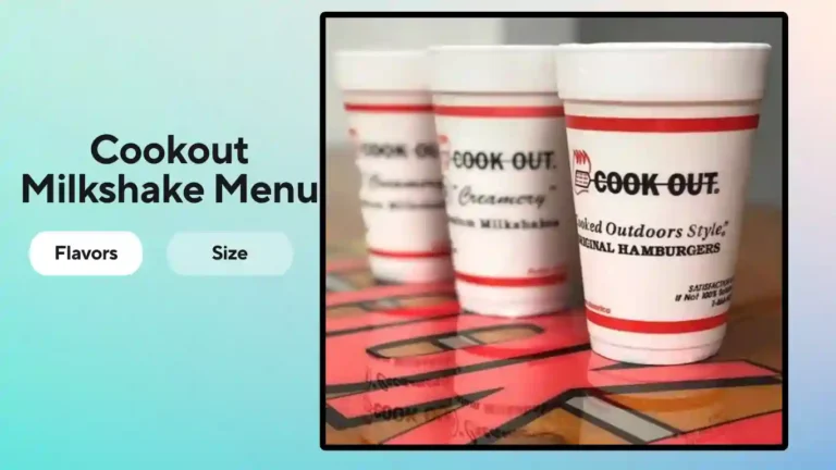 Cookout Milkshake Menu